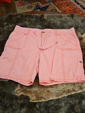 Khaki & Company  Light Pink Cargo Shorts with Drawstring. Size 12